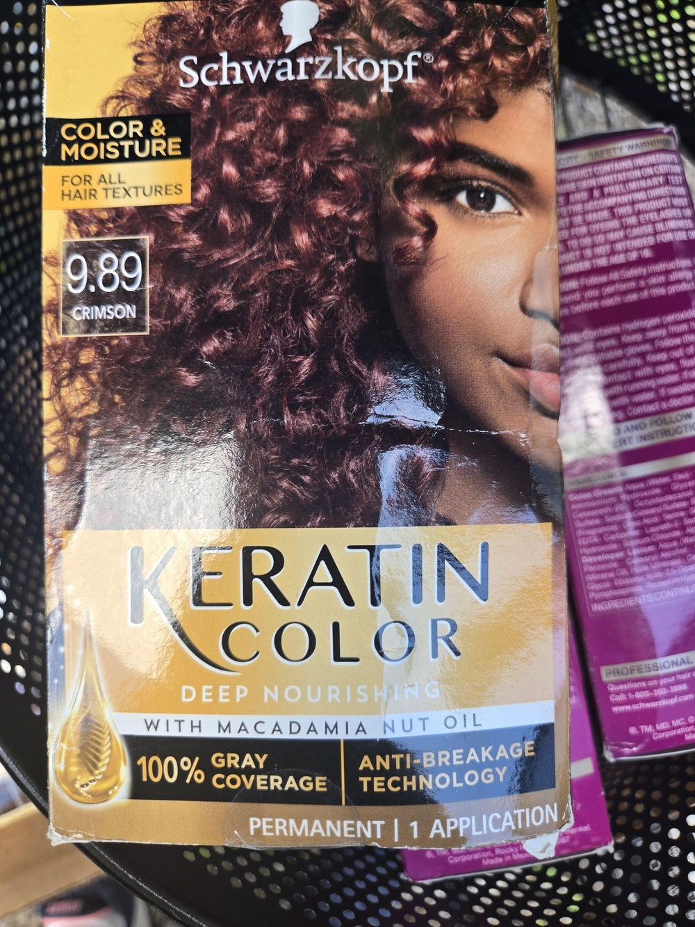 Keratin Color Hair Dye - Crimson (9.89)